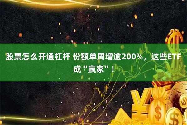 股票怎么开通杠杆 份额单周增逾200%，这些ETF成“赢家”！